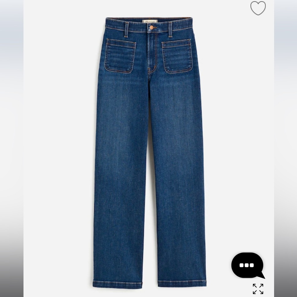 The Emmett Wide-Leg Full Length Jean: Patch Pocket Edition - Picture 6 of 10